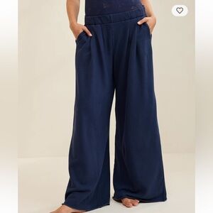 Madewell Deep Blue Wide-Leg Pants